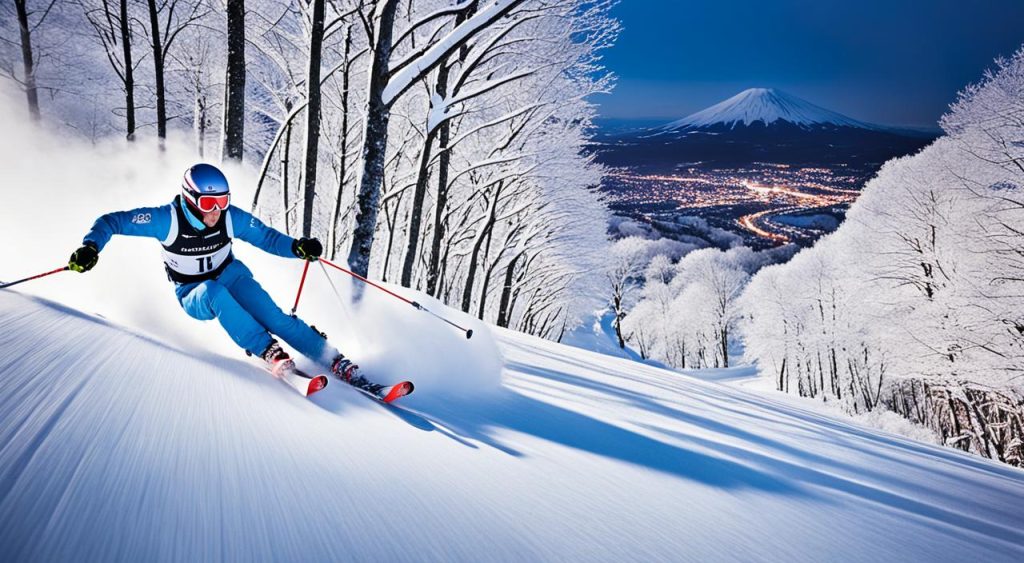 Night skiing at Niseko Night skiing at Niseko
