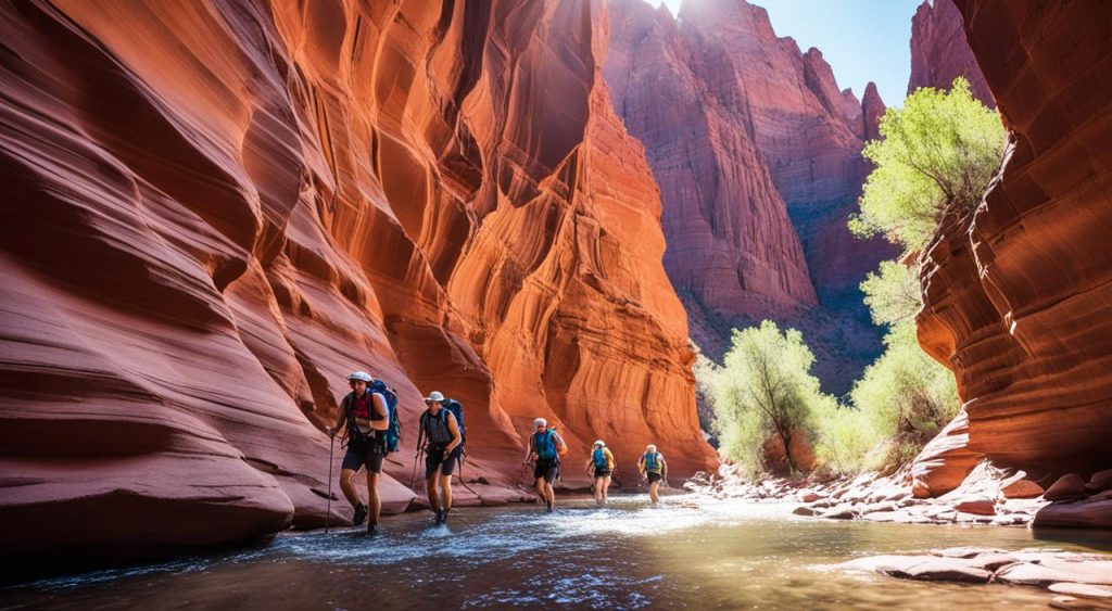 hiking the narrows hiking the narrows