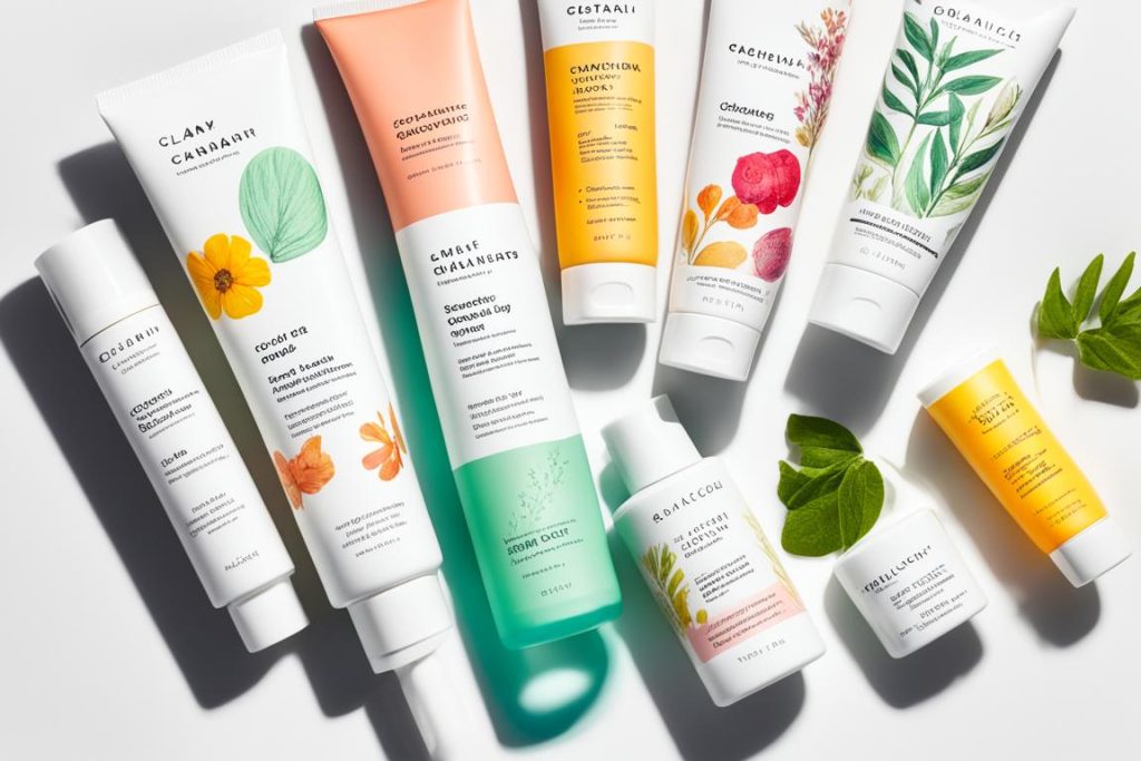 facial cleansers and exfoliating products