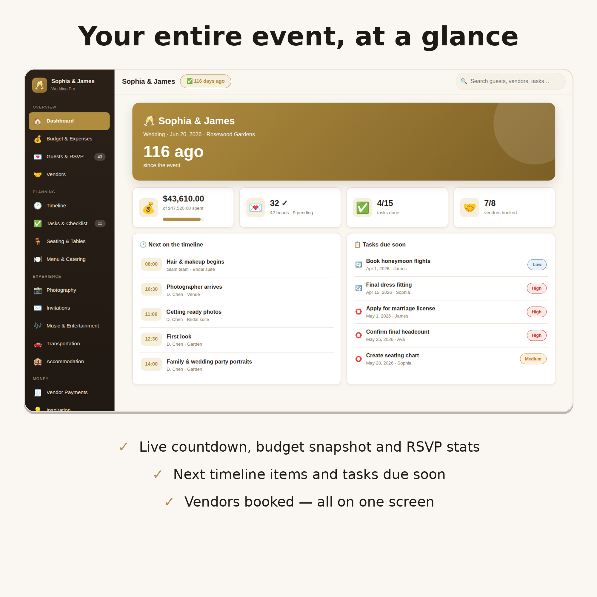 Event Planner Pro: Wedding & Corporate Organizer — 16 Modules, Offline HTML App - Image 8