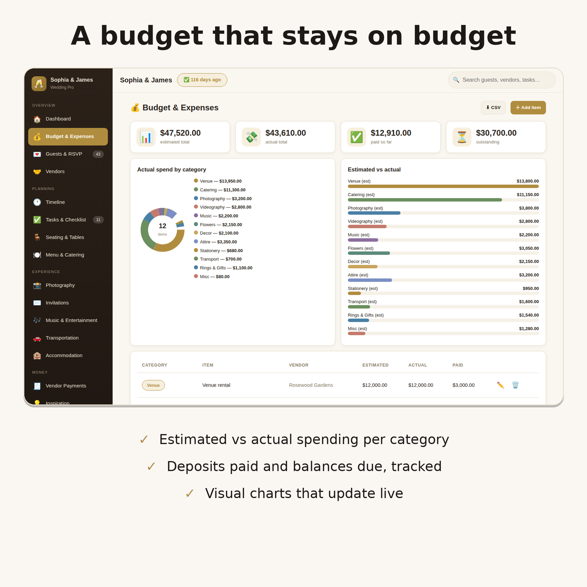 Event Planner Pro: Wedding & Corporate Organizer — 16 Modules, Offline HTML App - Image 6