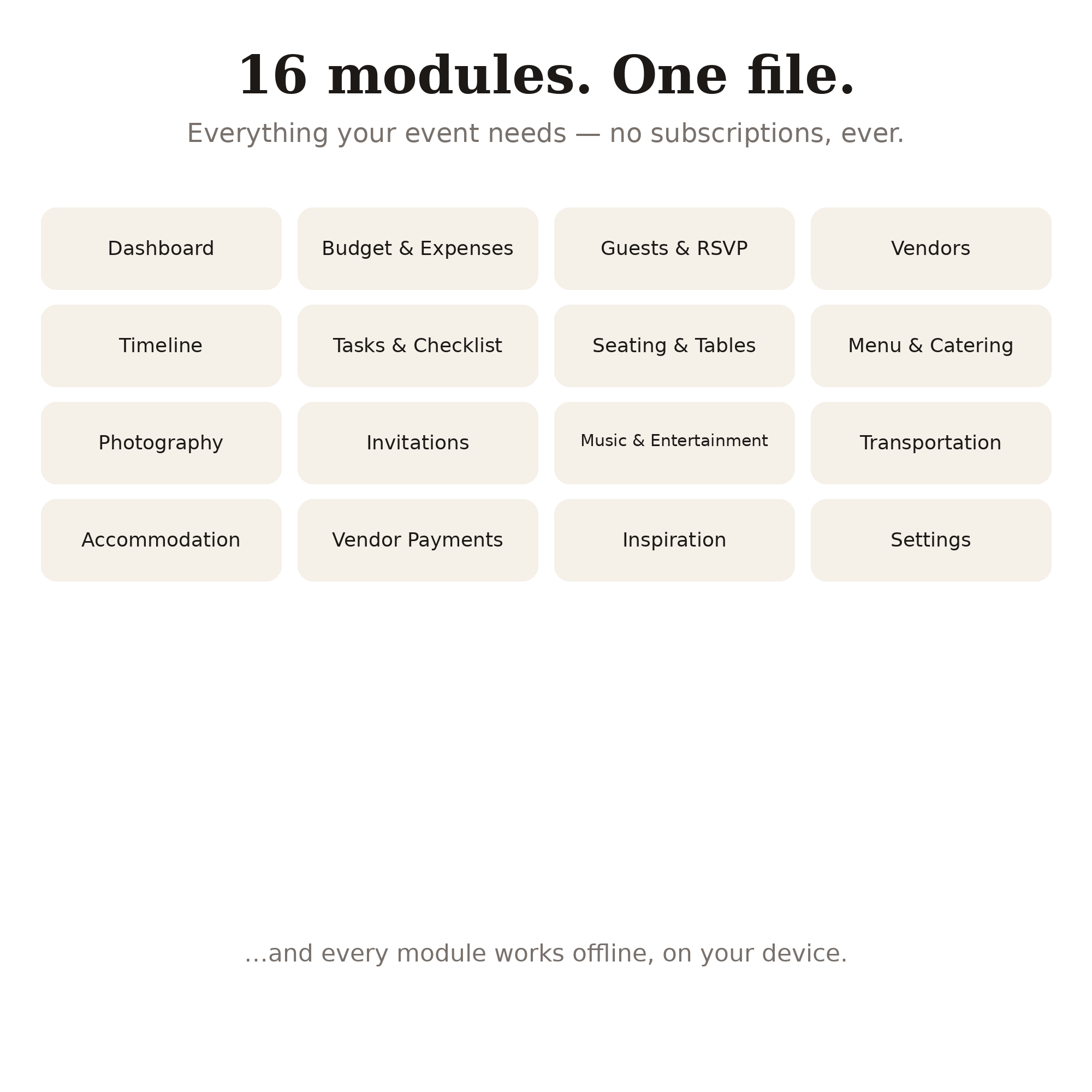 Event Planner Pro: Wedding & Corporate Organizer — 16 Modules, Offline HTML App - Image 3